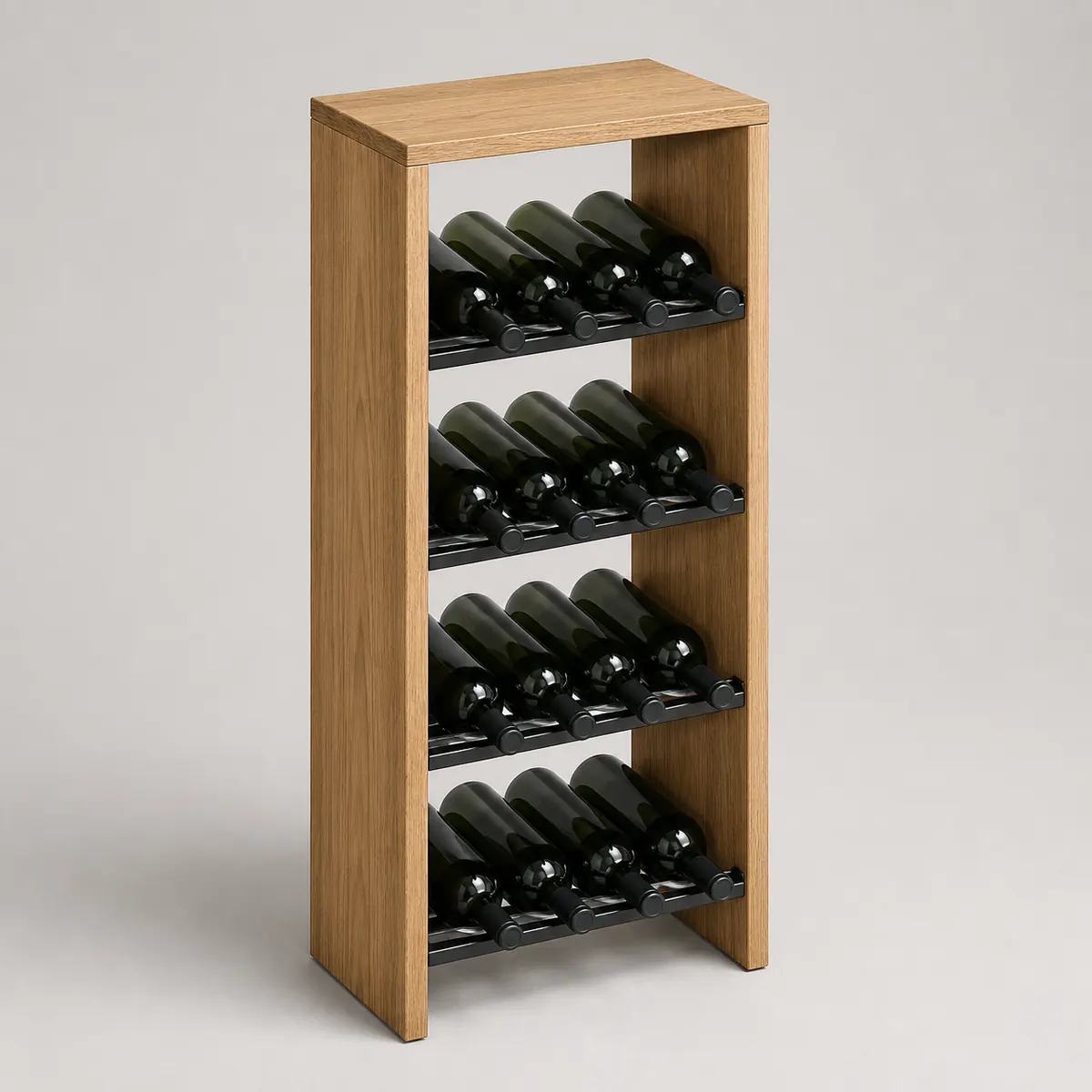 Sixteen-bottle wine rack, the real-world character this definition is written to capture